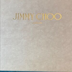 Jimmy Choo Cream SHOE EMPTY Box with Gold Lettering